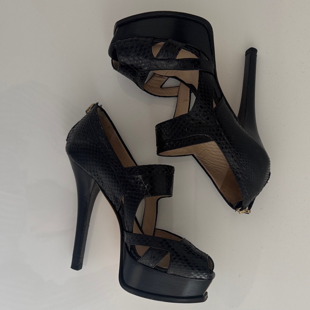 Fendi Black Python Women's Heels - image 2